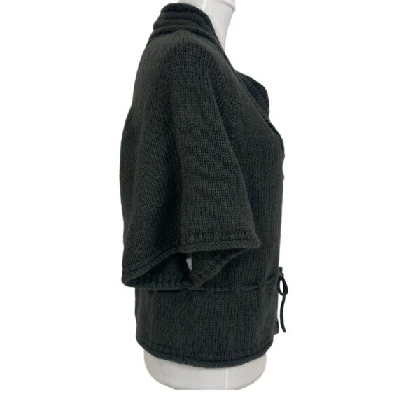 Zoe D Women's Gray Cowl‎ Neck Tie Waist Button Down Business Casual Sweater M/38 - Picture 5 of 9